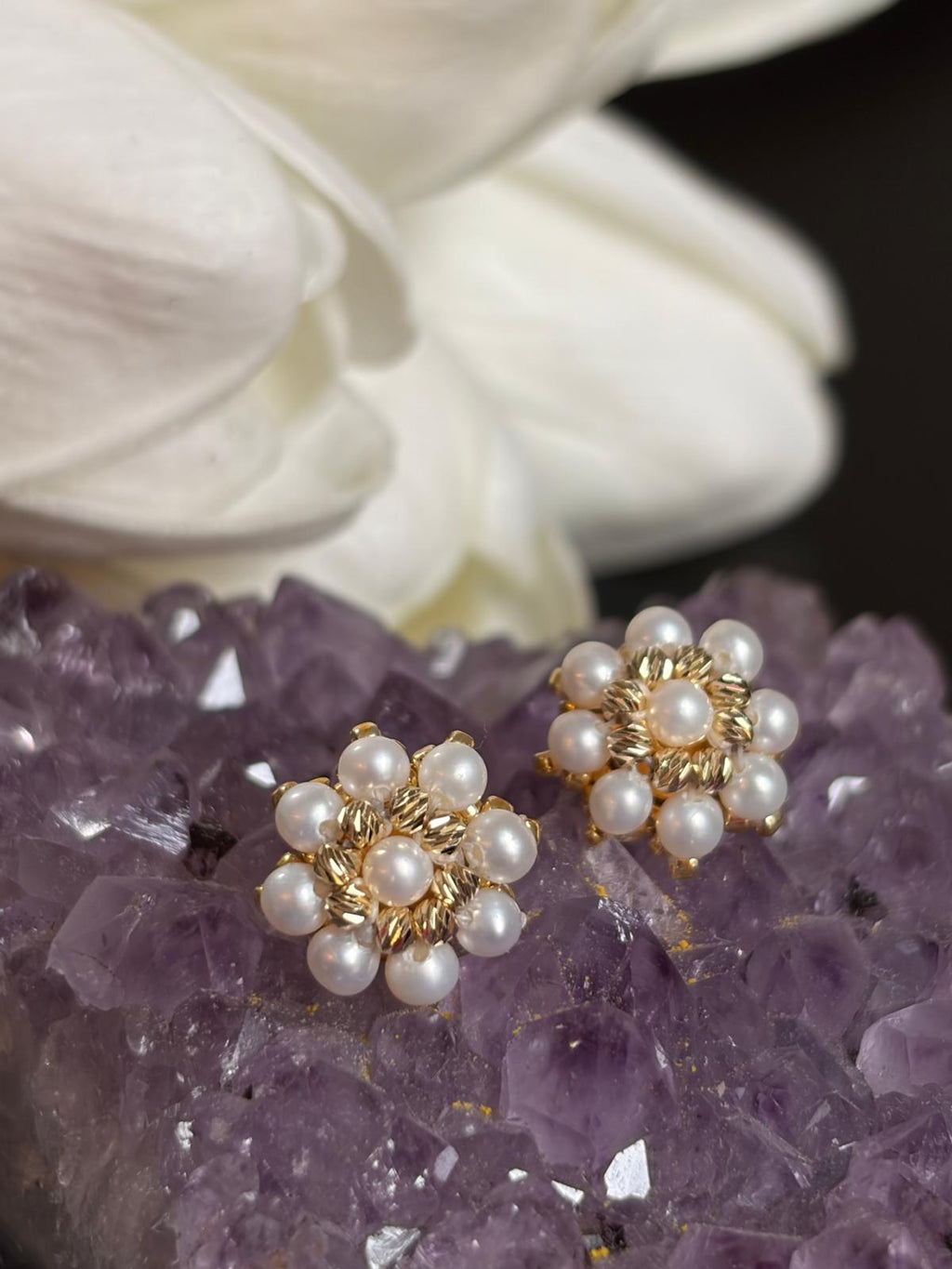 Cercei cu perle de cultura