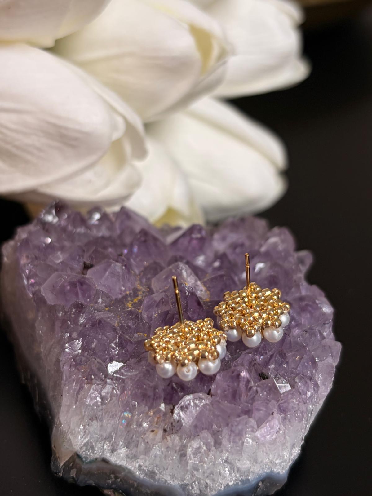 Cercei cu perle de cultura