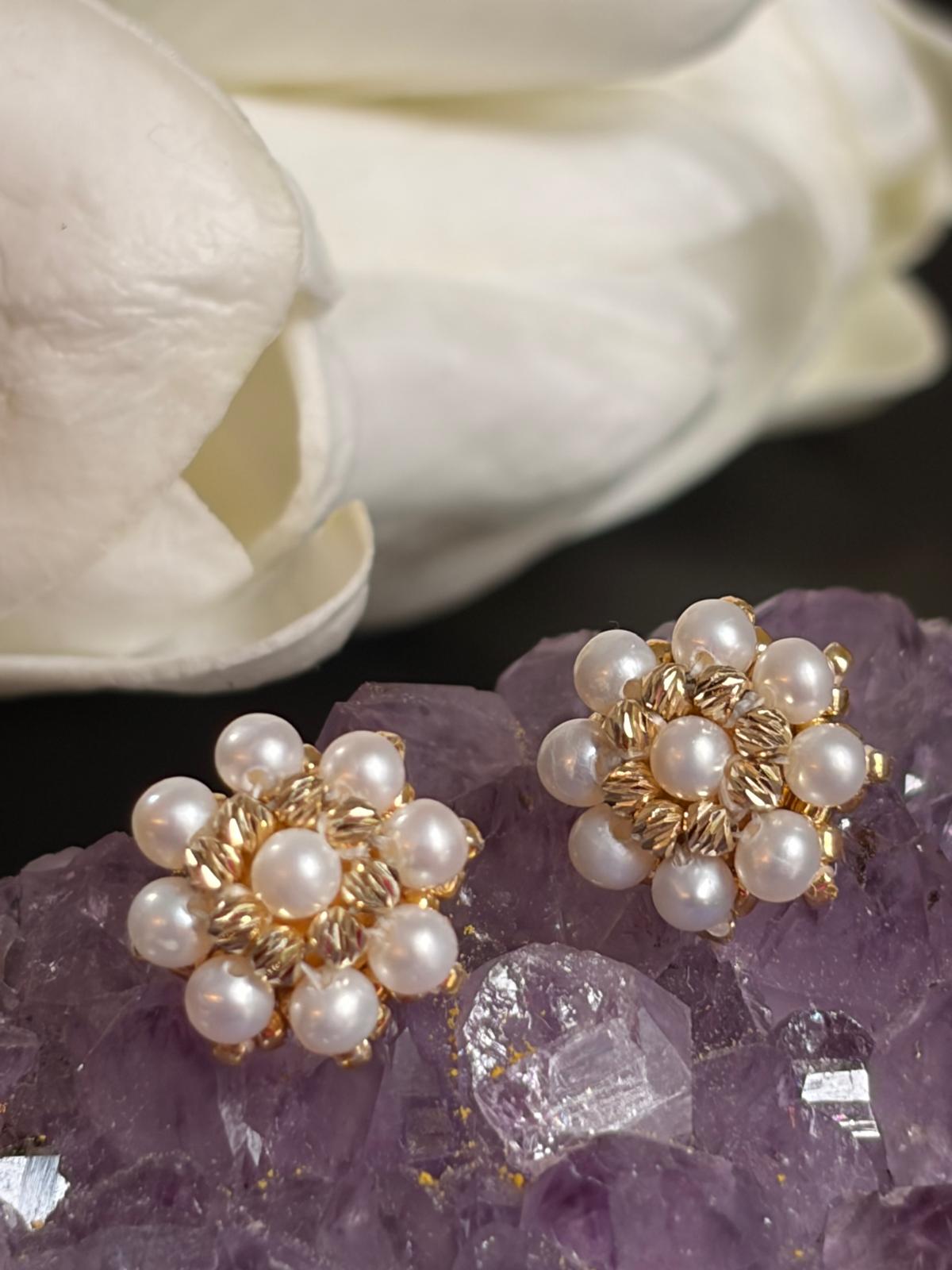 Cercei cu perle de cultura